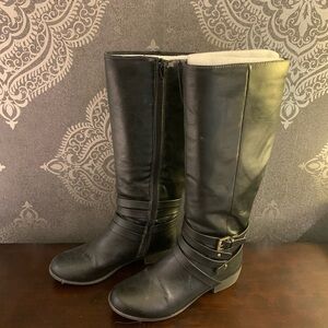 6.5 Natural Soul Black Riding Boots